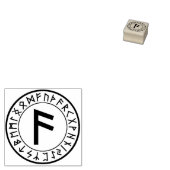 Rune Circle [04]. Ansuz] Rubberstempel (Gestempeld)