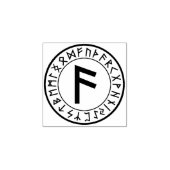 Rune Circle [04]. Ansuz] Rubberstempel (Afrduk)