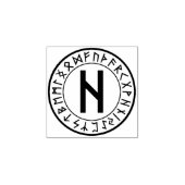 Rune Circle [09]. Hagalaz] Rubberstempel Rubberstempel (Afrduk)