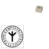 Rune Circle [15]. Algiz] Rubberstempel Rubberstempel (Gestempeld)