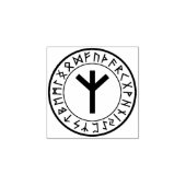 Rune Circle [15]. Algiz] Rubberstempel Rubberstempel (Afrduk)