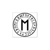 Rune Circle [19. EHWAZ] Rubberen stempel (Afrduk)