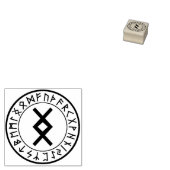 Rune Circle [22. Inguz] Rubberen stempel (Gestempeld)