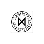 Rune Circle [24. Dagaz] Rubberen stempel (Afrduk)
