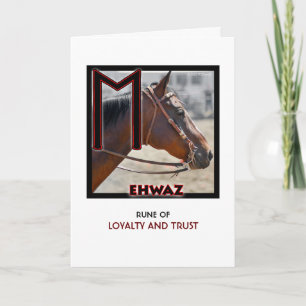 Rune Ehwaz - Loyaliteit & Vertrouwen - Horse Kaart