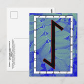 Rune Eihwaz – Carte postale de la Persévérance cen (Devant / Derrière)