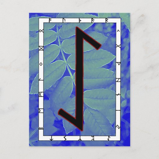 Rune Eihwaz – Carte postale de la Persévérance cen (Devant)