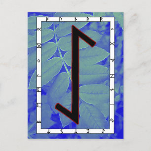 Rune Eihwaz - Gecentreerd doorzettingsBriefkaart Briefkaart