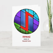 Rune Eihwaz – Transitie - Art Nouveau Kaart (Voorkant)