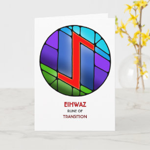 Rune Eihwaz – Transitie - Art Nouveau Kaart