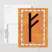 Rune Fehu - Devenir Carte Postale (Devant / Derrière)