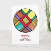Rune Ingwaz - Earth Magic - Art Nouveau Kaart (Voorkant)