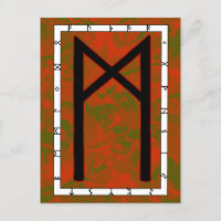 Rune Mannaz - Carte postale de l'humanité