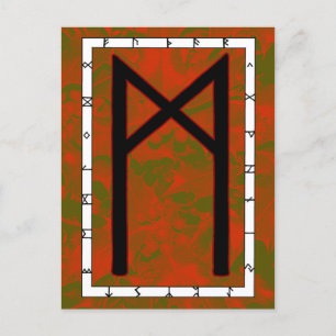 Rune Mannaz - Humanity Briefkaart