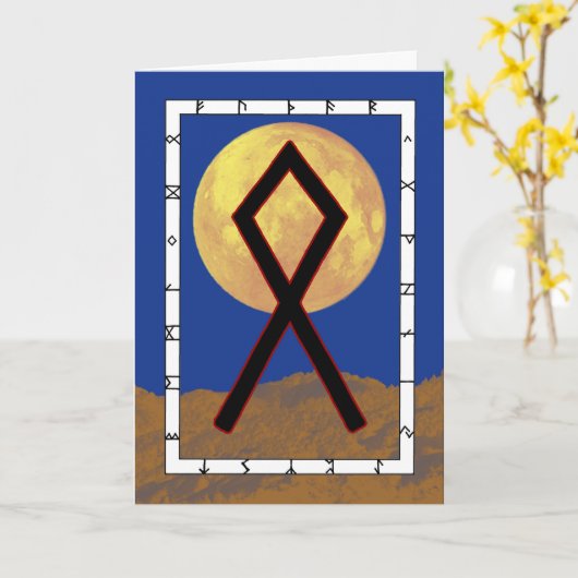 Rune Othala - Carte d'accueil (Fleur jaune)