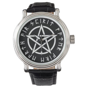 Rune pentagram horloge