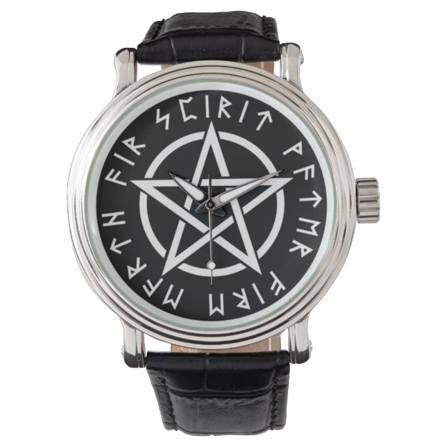 Rune pentagram horloge (Voorkant)