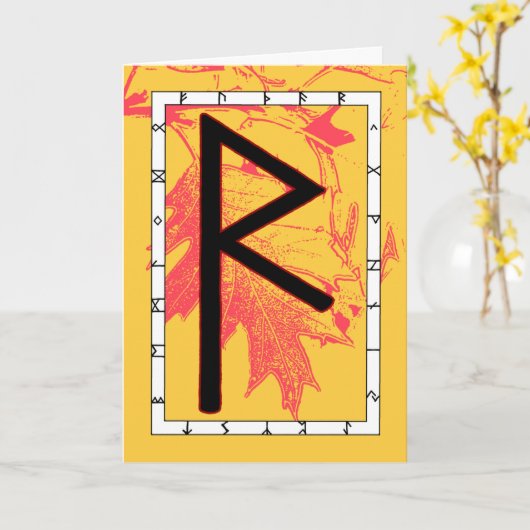 Rune Raidho - Balance Kaart (Gele Bloem)