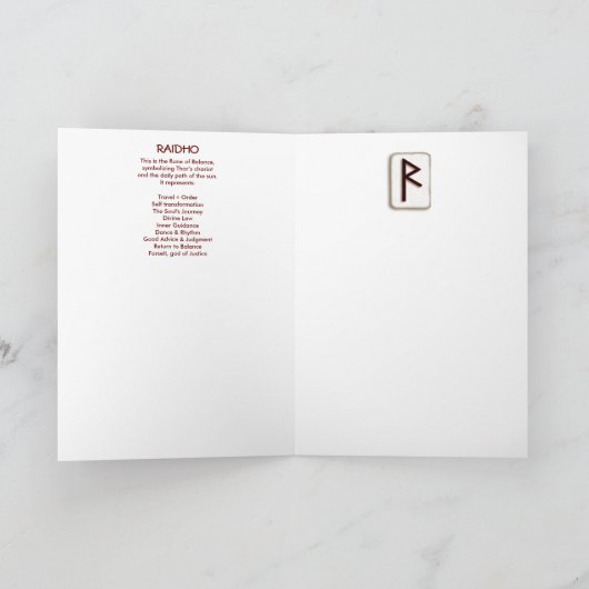 Rune Raidho - Carte de solde (Intérieur)