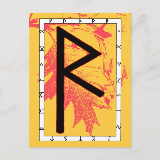 Rune Raidho - Carte postale Balance (Devant)