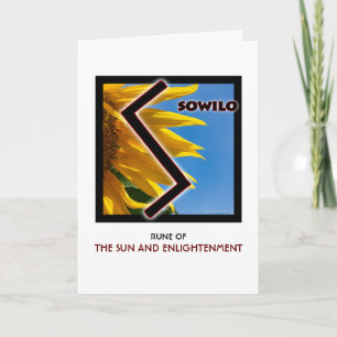 Rune Sowilo - Zon & Verlichting - Zonnebloem Kaart