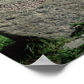 Rune steen buiten Gripsholm Castle Poster (Hoek)