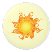 Rune Sun Ceramic Pull Keramische Knop (Voorkant)