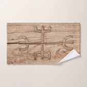 Rune viking sur bois fêlé (Serviette à main)