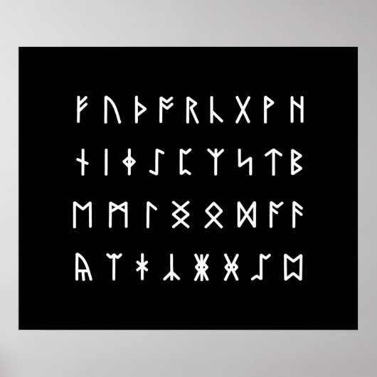 Runenalfabet [Futhorc] Poster (Voorkant)