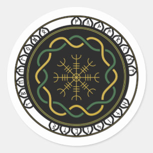 Runes celtiques 3 autocollants (ronds)