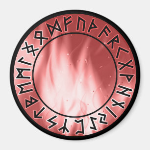 Runes de flamme, Rouge [00. blanc] Aimant