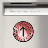 Runes de flamme, Rouge [17. Tiwaz] Magnet (In Situ (Lave-vaisselle))