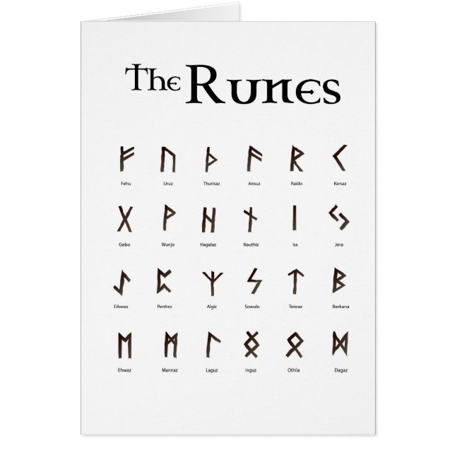 Runes - la carte Futhark des aînés (Devant)