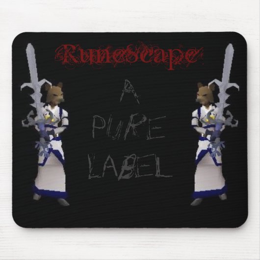 RuneScape - een zuiver etiket Muismat (Voorkant)