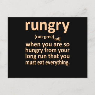 Rungry Definition Half Marathon Runner van Gra Briefkaart