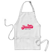 Runher Running Pink Bold Retro Font Motivational Standaard Schort (Voorkant)