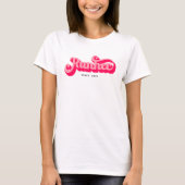 Runher Running Pink Bold Retro Font Motivational T-shirt (Voorkant)