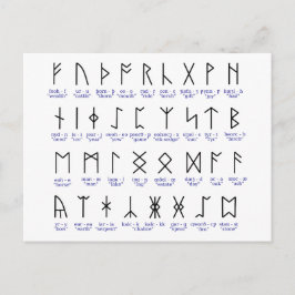 Runic Alphabet Briefkaart