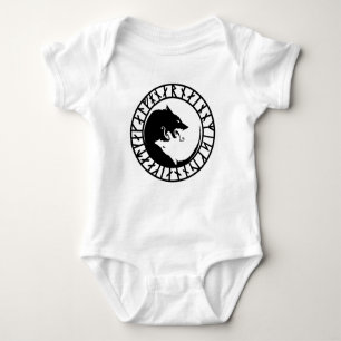 Runic Dire Wolf viking norse nordic runes Romper