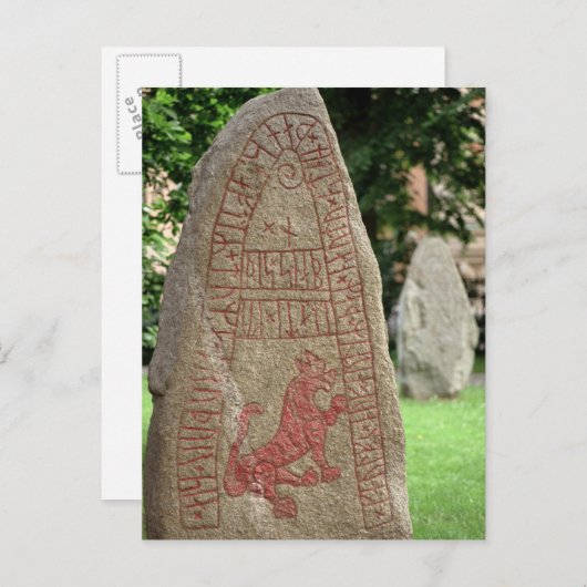 Runic stone briefkaart (Voorkant / Achterkant)