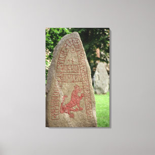 Runic stone canvas afdruk