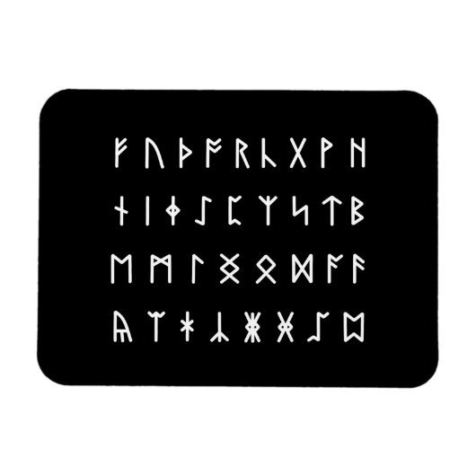 Runisch alfabet [Futhorc] Magneet (Horizontaal)