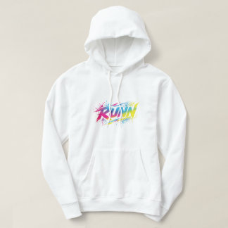 RUNN Neon Spettersprint Streetwear Grafische Hoodi Hoodie