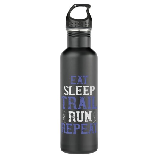 Runnen - Eat Sleep trail run repeat Waterfles (Voorkant)