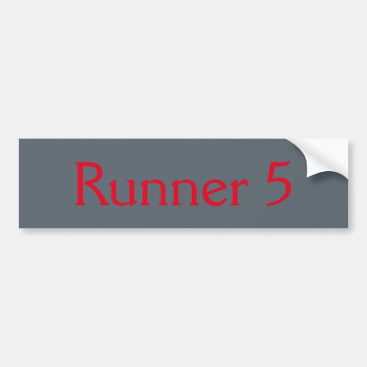 Runner 5 bumpersticker (Voorkant)
