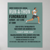 Runner, Charity run-Walk-a-Thon Event Adverteren Poster (Voorkant)