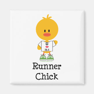 Runner Chick Halve Marathon Magnet Magneet