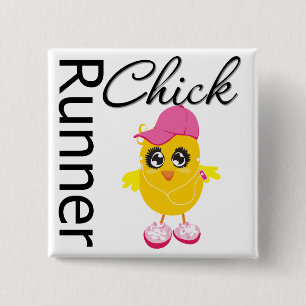 Runner Chick Vierkante Button 5,1 Cm