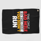 Runner - Funny Bad Mile Runote Quote Golfhanddoek (Horizontaal)