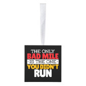 Runner - Funny Bad Mile Runote Quote Kubus Ornament (Rechts)